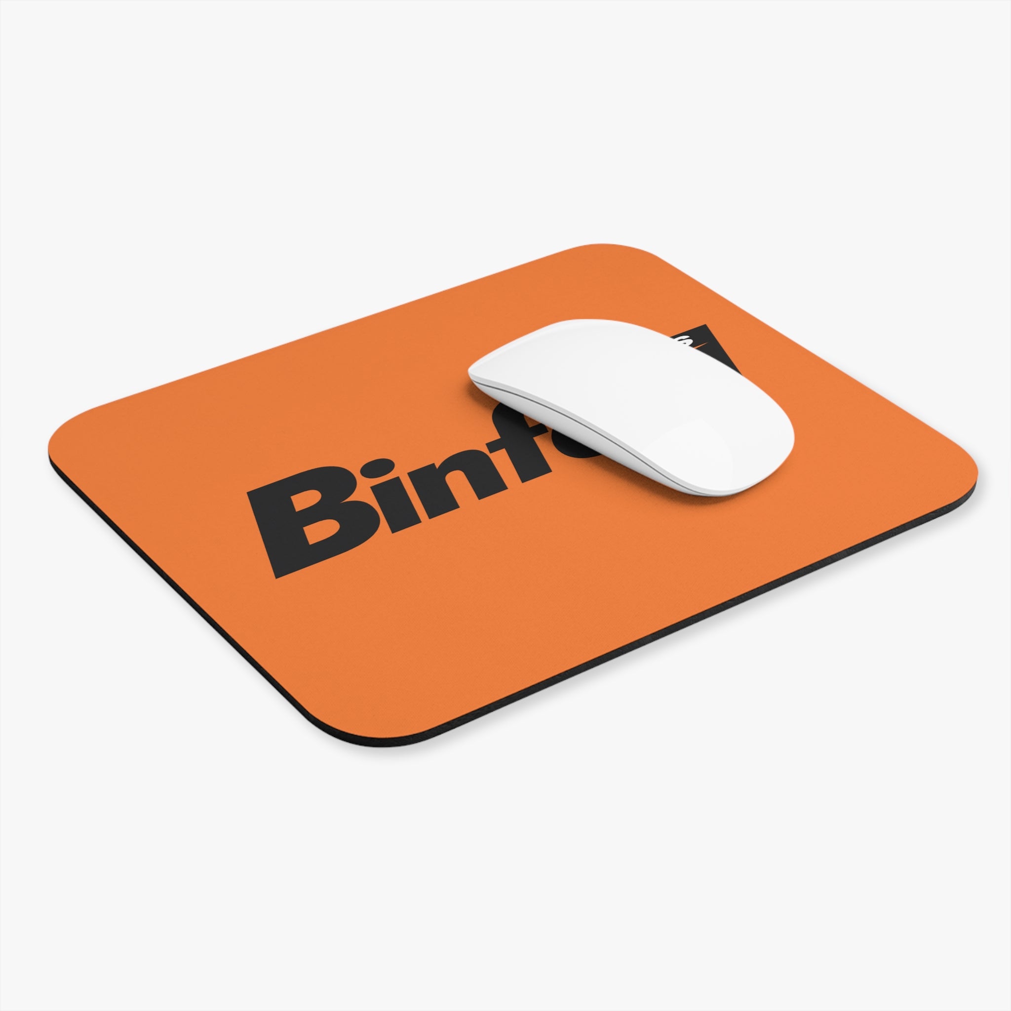Binford Tools Logo Orange Rectangle Mouse Pad — Retro Workshop Desk Mat