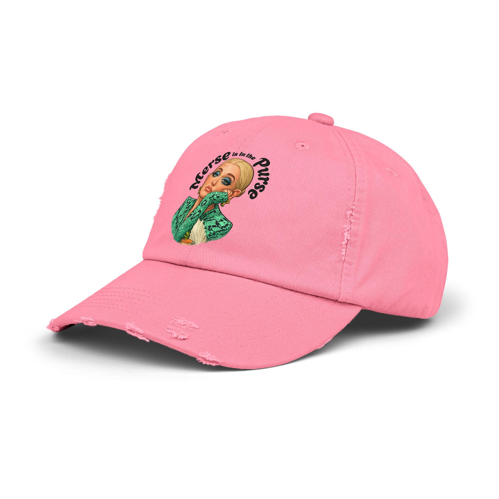 Vintage Distressed Cap — 'Merse Is in the Purse' Retro Glam Baseball Hat