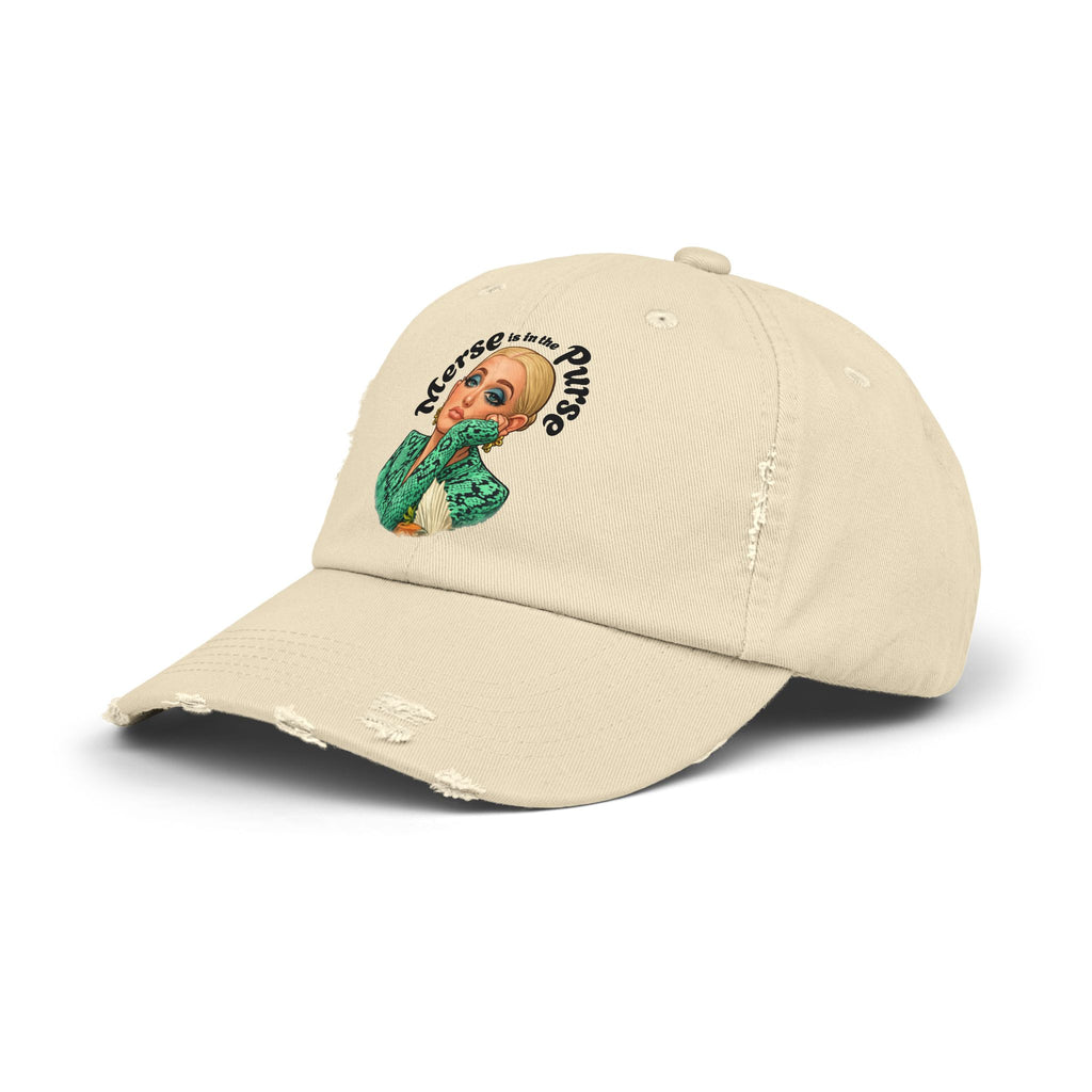 Vintage Distressed Cap — 'Merse Is in the Purse' Retro Glam Baseball Hat