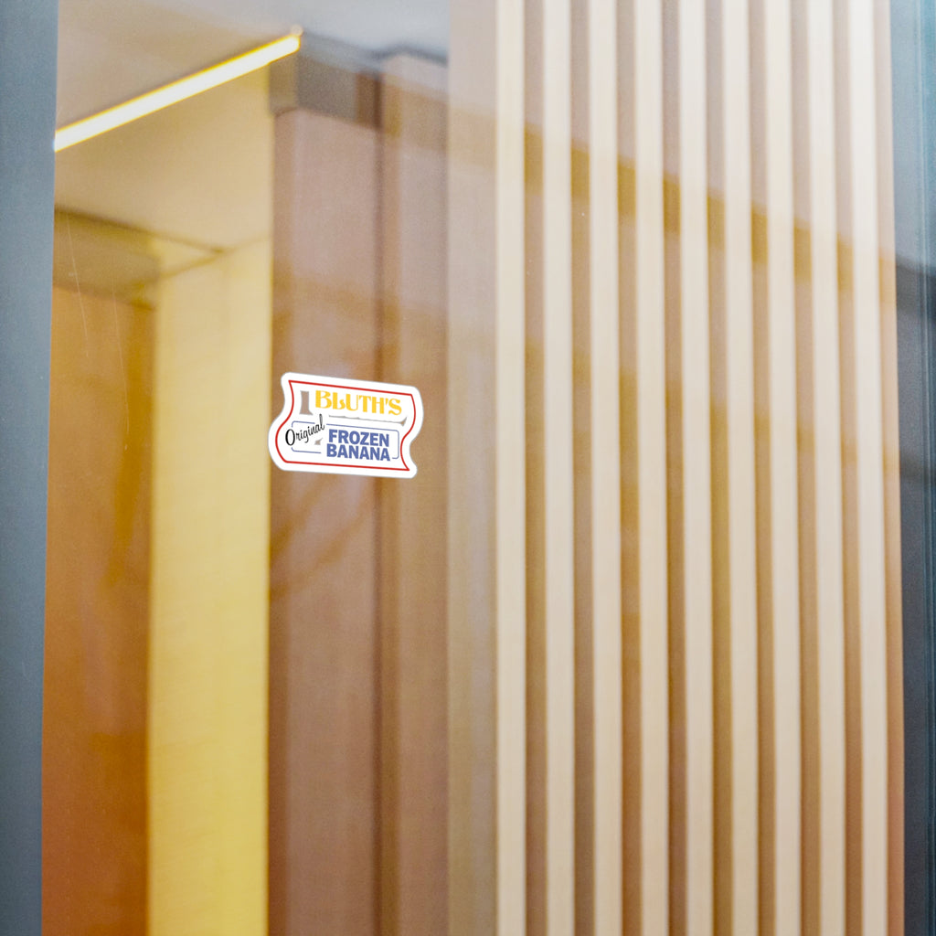 Kiss-Cut Vinyl Decal — "Bluth's Original Frozen Banana" Retro TV Logo Sticker