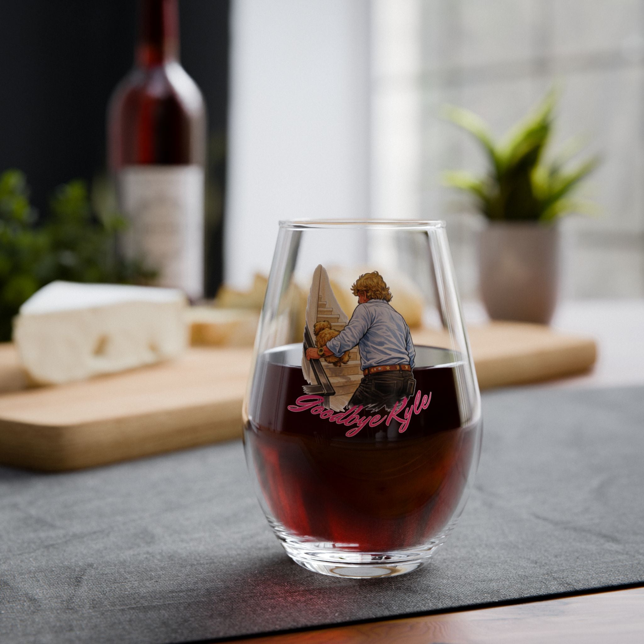 Stemless Wine Glass - 'Goodbye Kyle', 11.75oz