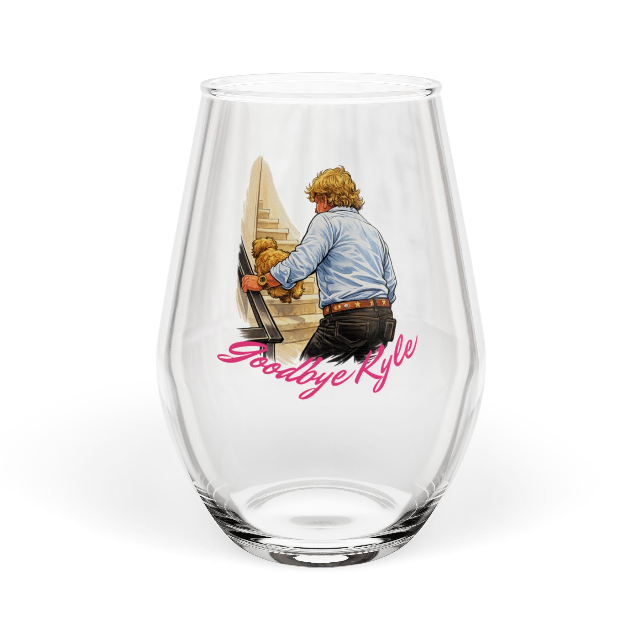 Stemless Wine Glass - 'Goodbye Kyle', 11.75oz