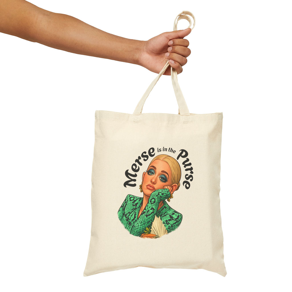 Tote Bag — "Merse is in the Purse" Retro Nurse Illustration Cotton Canvas Tote